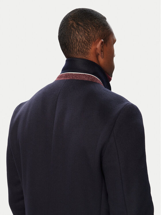 Tommy Hilfiger Tommy Hilfiger Вълнено палто MW0MW40768 Тъмносин Regular Fit