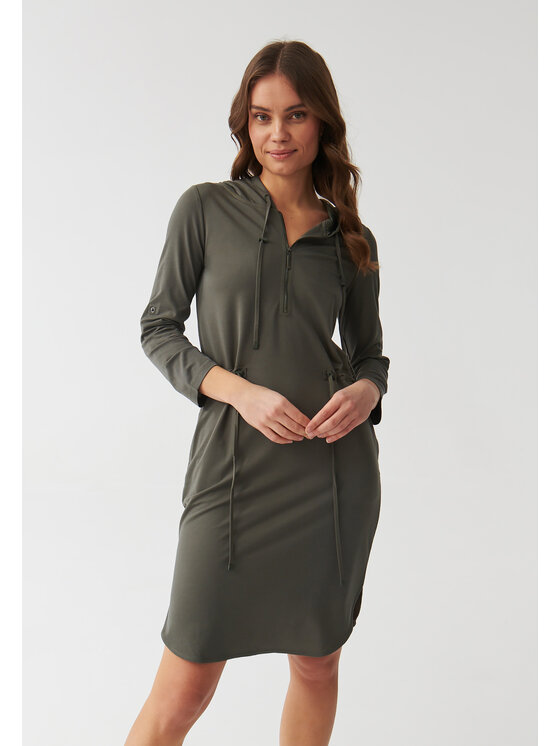 TATUUM TATUUM Sukienka dzianinowa MOLOKO Khaki Oversize