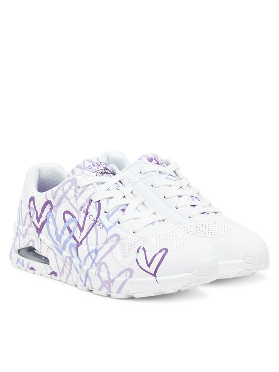 Skechers Skechers Sneakersy Skechers x Jgoldcrown Uno-Spread The Love 155507/WLPR Biały