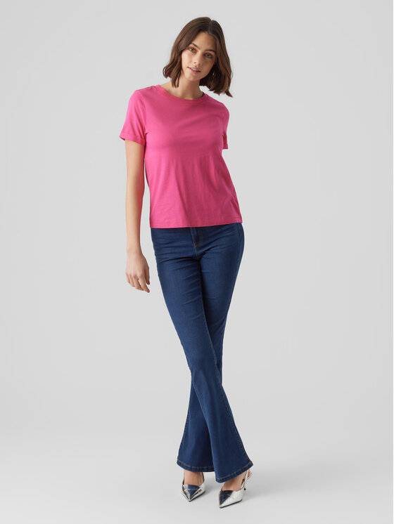 Vero Moda Vero Moda T-Shirt Paula 10243889 Różowy Regular Fit