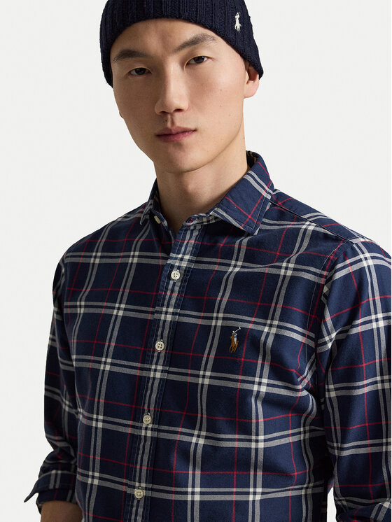 Polo Ralph Lauren Polo Ralph Lauren Srajca 710B30241002 Mornarsko modra Custom Fit