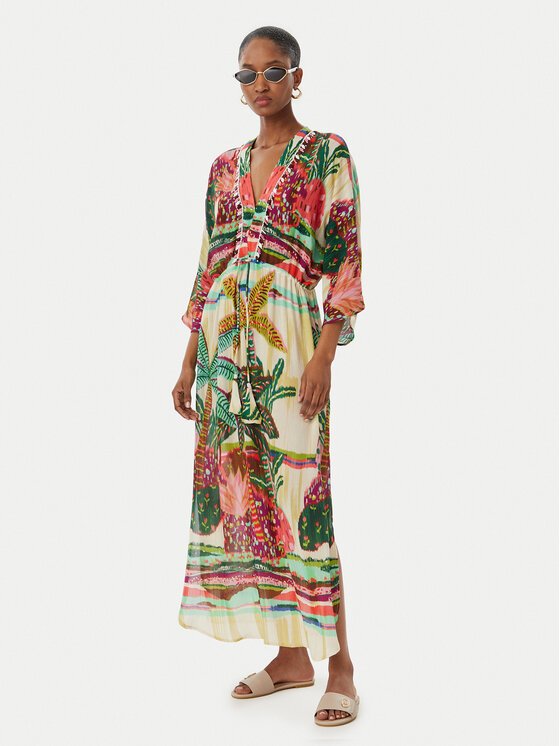LOLA CASADEMUNT LOLA CASADEMUNT Sukienka letnia LS2616024 Kolorowy Relaxed Fit