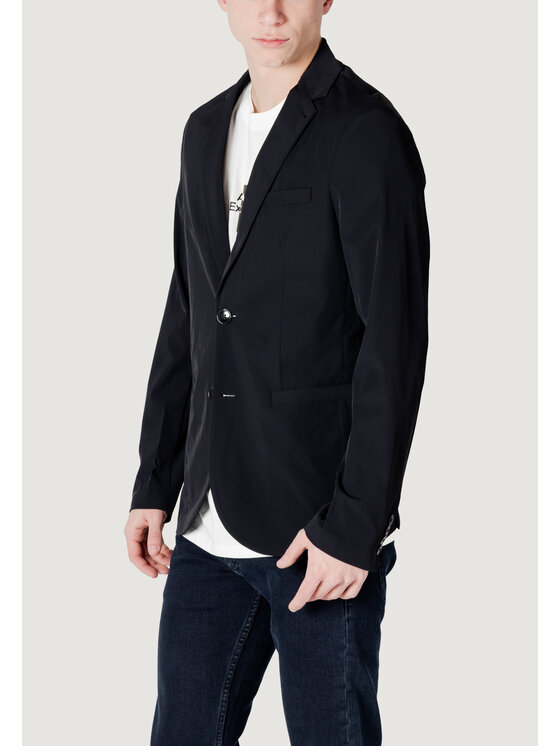 Armani Exchange Armani Exchange Giacca da abito TINTA UNITA Nero To Fit