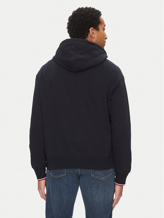 Tommy Hilfiger Tommy Hilfiger Džemperis ar kapuci Small Logo MW0MW38950 Tumši zils Regular Fit