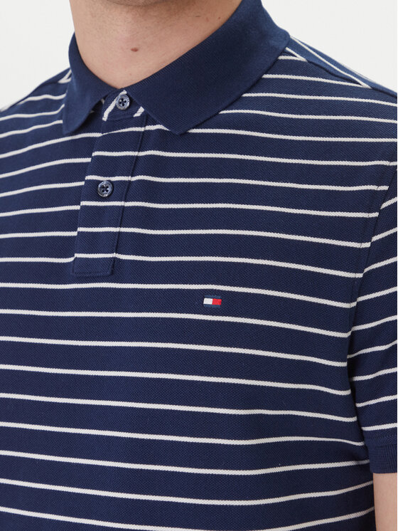 Tommy Hilfiger Tommy Hilfiger Тениска с яка и копчета 1985 MW0MW17770 Тъмносин Regular Fit