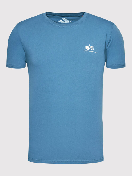 Alpha Industries Alpha Industries T-Shirt Basic Small Logo 188505 Modrá Regular Fit