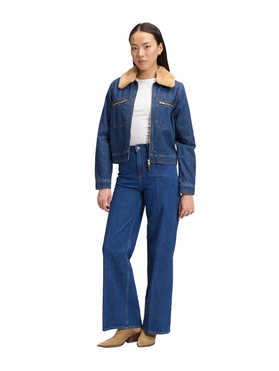 Lee Lee Kurtka jeansowa 112385720 Granatowy Regular Fit