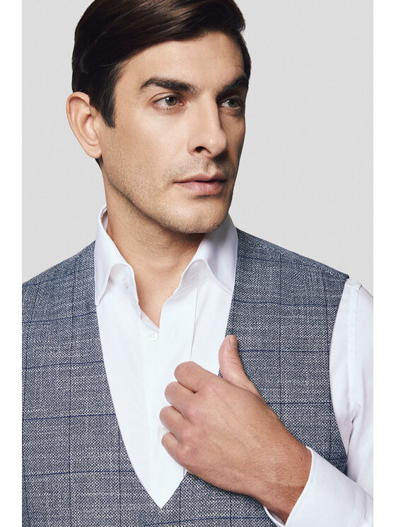 Lancerto Lancerto Kamizelka Fonni KA131125000006 Szary Slim Fit