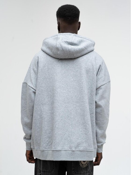 Metoda Sport Metoda Sport Bluza Bluza Z Kapturem Oversize Męska Szara Metoda Sport Laur L Szary Regular Fit