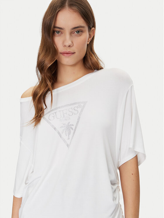 Guess Guess T-Shirt E4GI00 K68D2 Biały Regular Fit