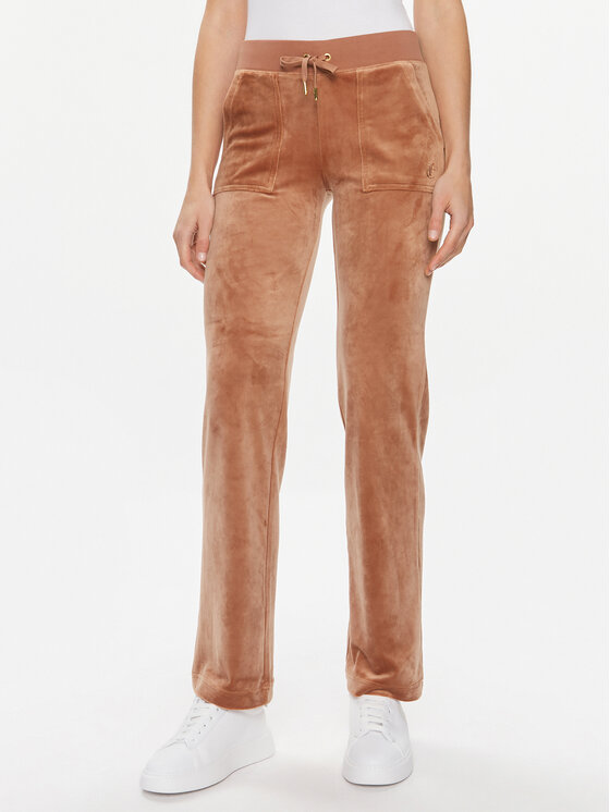 Juicy Couture Juicy Couture Teplákové kalhoty Del Ray JCAP180G Hnědá Regular Fit