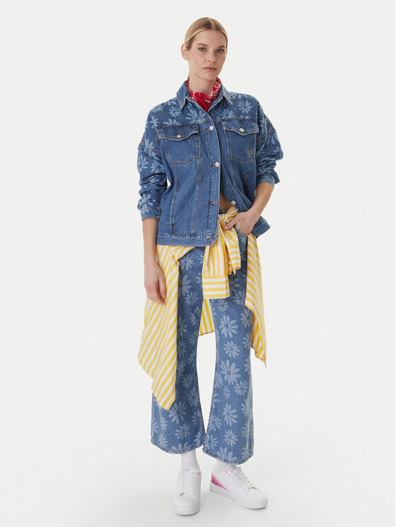 Roxy Roxy Jeansová bunda Salty Horizon ERJJK03700 Modrá Regular Fit