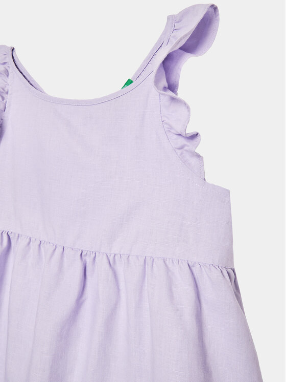 United Colors Of Benetton United Colors Of Benetton Sukienka codzienna 4BE7GV00Q Fioletowy Regular Fit