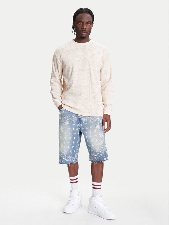 Karl Kani Karl Kani Bluza Signature Paisley Waffle PD00005328 Beżowy Regular Fit