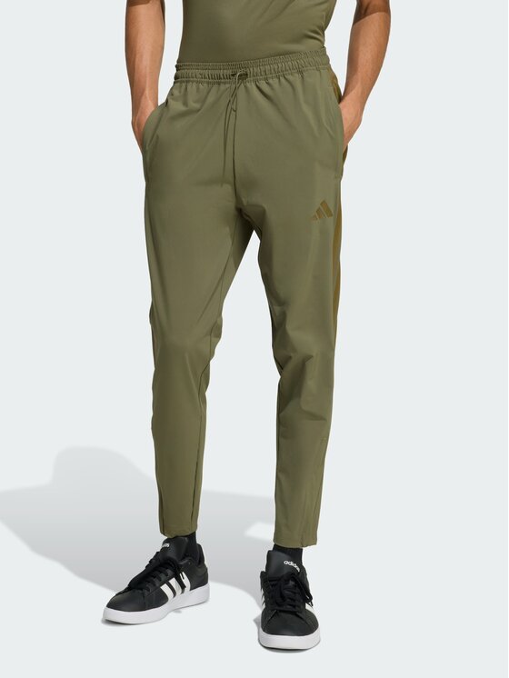 adidas adidas Spodnie materiałowe 158889 Zielony Slim Fit