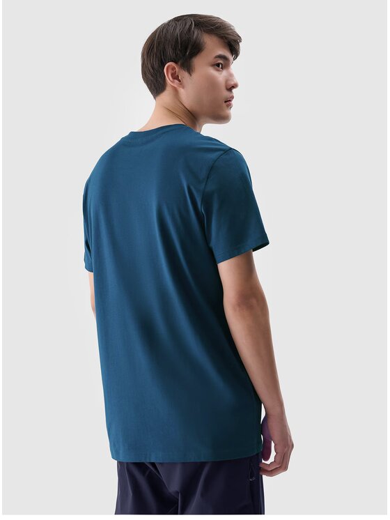 4F 4F T-Shirt Z-TTSHM2256-3-K Niebieski Regular Fit