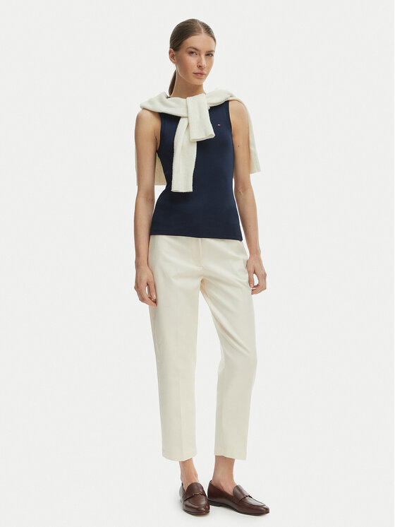 Tommy Hilfiger Tommy Hilfiger Marškinėliai WW0WW47806 Tamsiai mėlyna Slim Fit