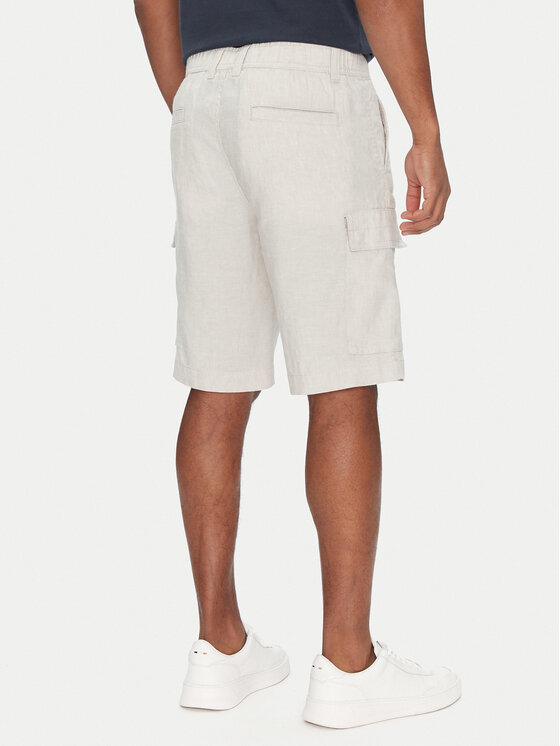 BOSS BOSS Kratke hlače iz tkanine Sisla-9-Cargo-Shorts 50536888 Bež Tapered Fit