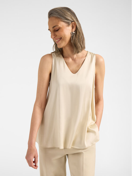 Elena Mirò Elena Mirò Top D001P000038N002 Kremowy Flared Fit