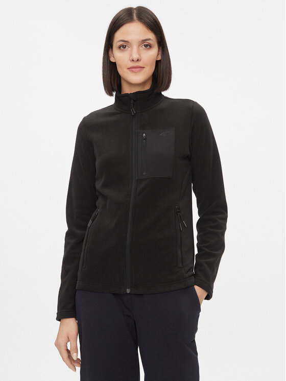 4F 4F Flis 4FAW23TFLEF149 Crna Regular Fit