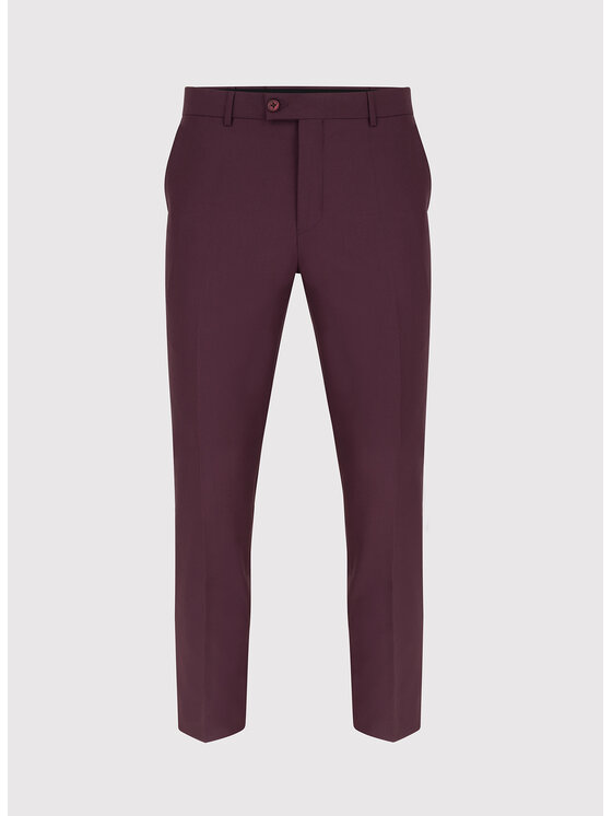 Pako Lorente Pako Lorente Spodnie garniturowe P22SF-6G-016 Bordowy Slim Fit
