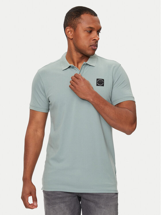 Petrol Industries Polo M-1040-POL945 Zaļš Slim Fit