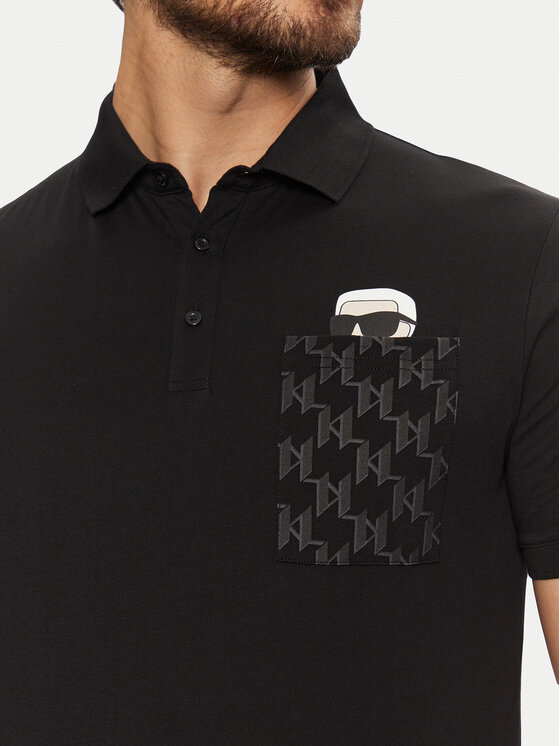 KARL LAGERFELD KARL LAGERFELD Polo 745091 551251 Crna Regular Fit