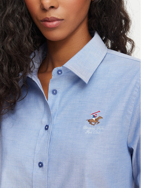 Beverly Hills Polo Club Beverly Hills Polo Club Cămașă P-SS26W-SH6600 Albastru Regular Fit
