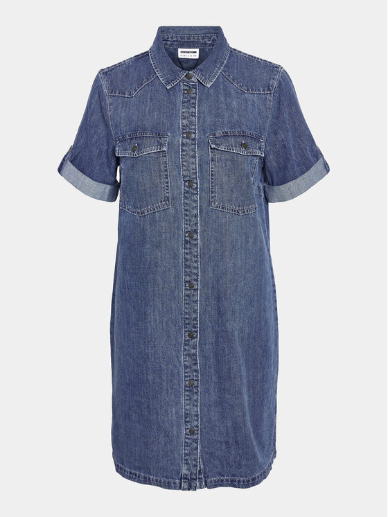Noisy May Noisy May Sukienka jeansowa New Signe 27030040 Niebieski Loose Fit