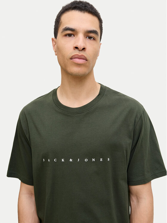 Jack & Jones Jack & Jones T-Shirt Star 12234746 Zielony Relaxed Fit