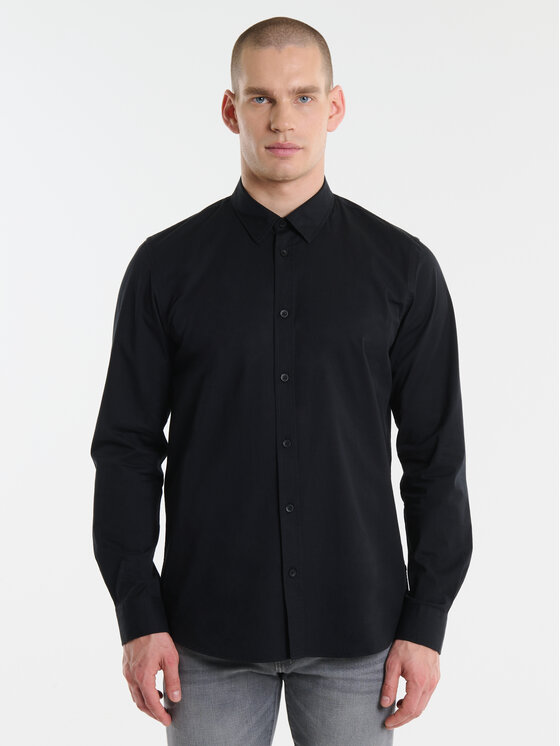 BIG STAR BIG STAR Koszula NISSIP Czarny Slim Fit