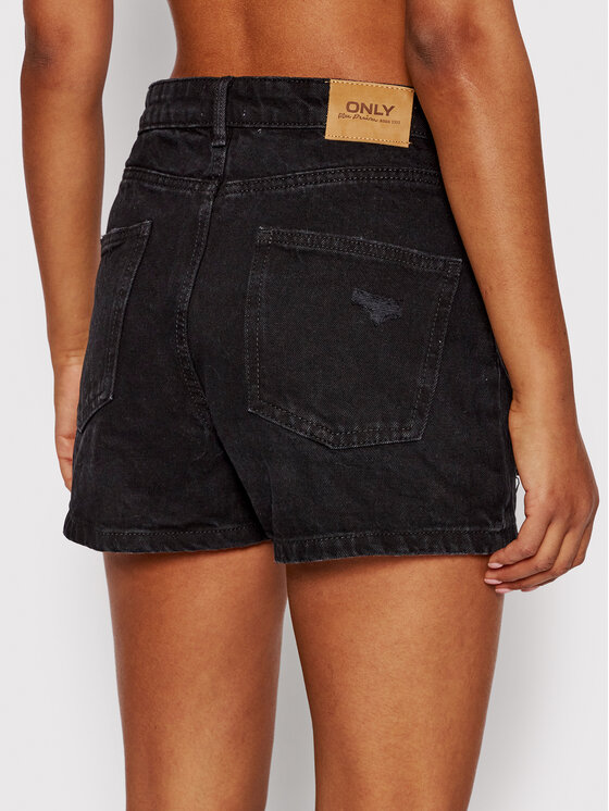 ONLY ONLY Džinsiniai šortai Jagger 15245695 Juoda Mom Fit