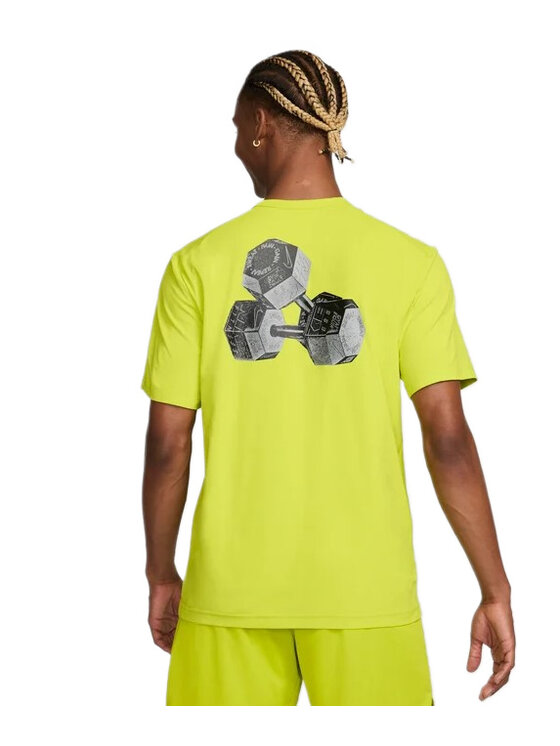 Nike Nike T-Shirt Hyverse Żółty Regular Fit
