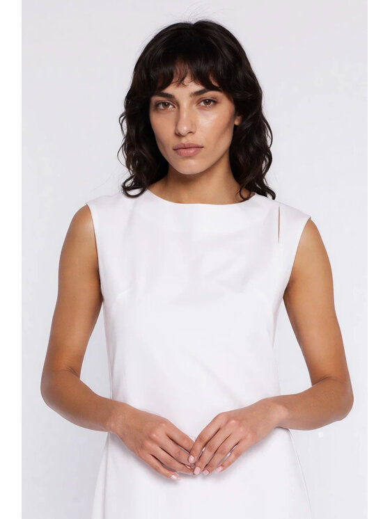 NIFE NIFE Každodenní šaty S293 Krémová Modern Relaxed Fit