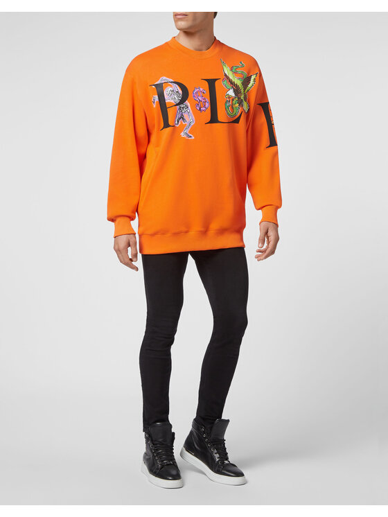 PHILIPP PLEIN PHILIPP PLEIN Bluza 283 Pomarańczowy Regular Fit