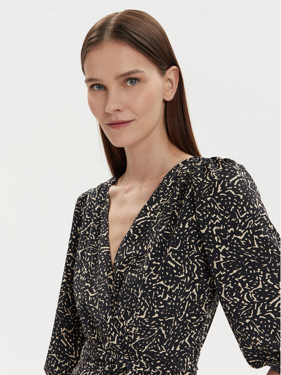 Morgan Morgan Kleid für den Alltag 232-RIBOX.F Schwarz Regular Fit