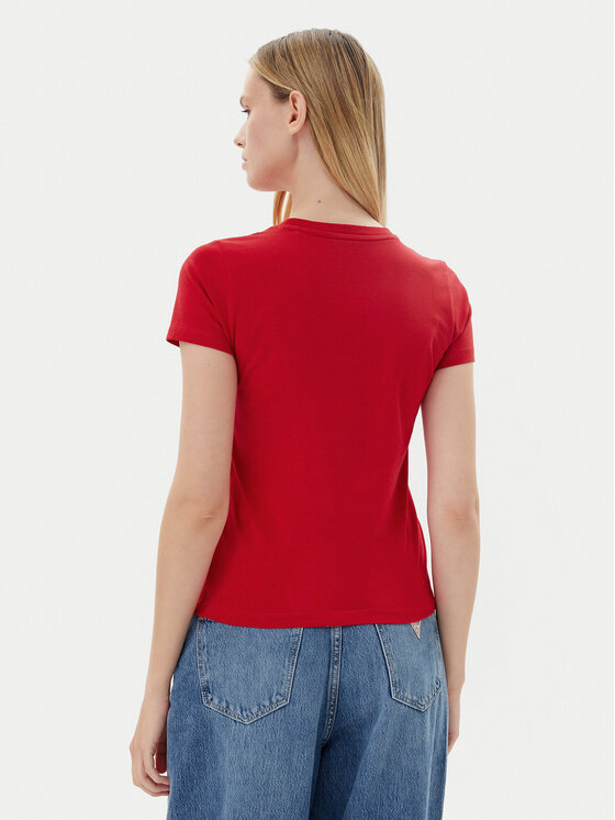 Guess Jeans Guess Jeans Tricou W5RI4 2K8HM0 Roșu Regular Fit