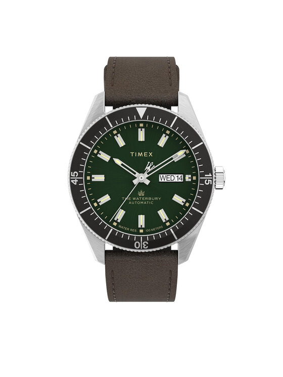 Timex Timex Ročna ura Waterbury TW2V24700 Rjava