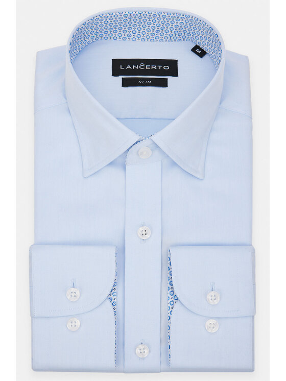 Lancerto Lancerto Koszula Dana KO073123000032 Błękitny Slim Fit