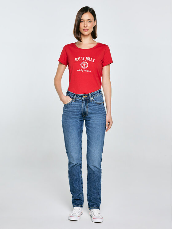 BIG STAR BIG STAR T-Shirt SERRA Czerwony Basic Fit