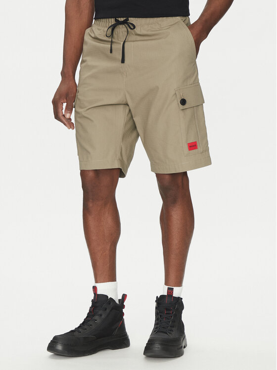 HUGO HUGO Шорти от плат Garlio 50510594 Кафяв Regular Fit