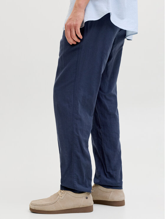 Jack & Jones Jack & Jones Chinosy Stace 12248604 Granatowy Tapered Fit