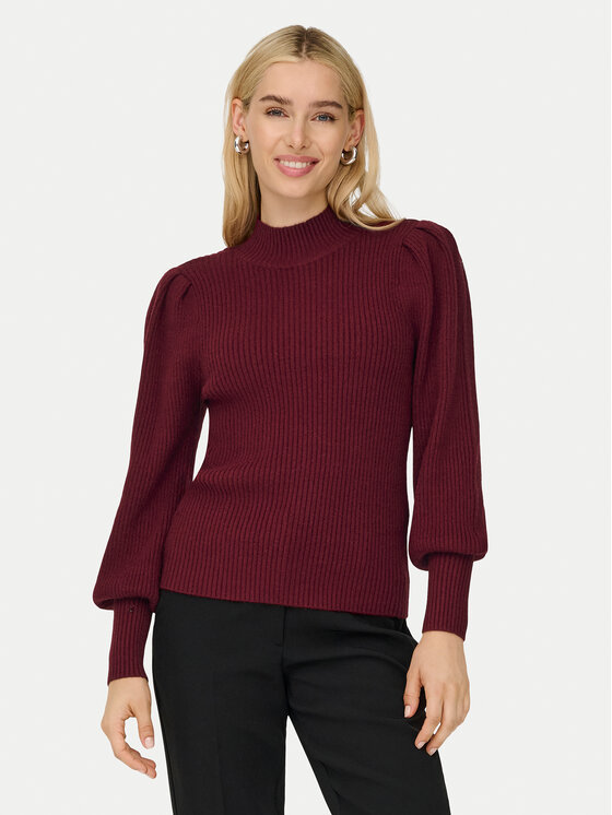 ONLY ONLY Πουλόβερ Katia 15232494 Μπορντό Regular Fit