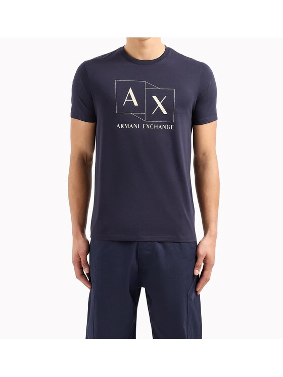 Armani Exchange Armani Exchange Tričko 3DZTAD ZJ9AZ 15CX Tmavomodrá Slim Fit