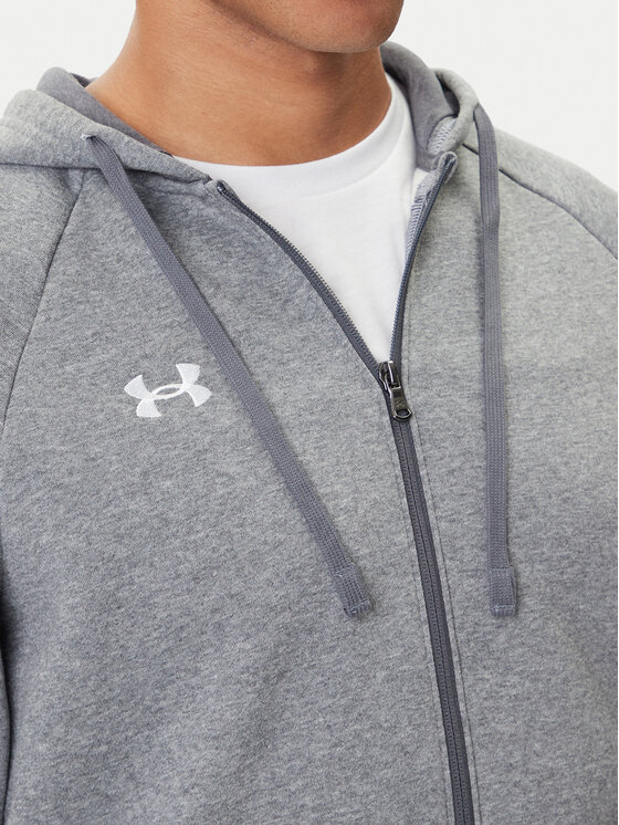 Under Armour Under Armour Bluza Rival Fleece FZ Hoodie Szary Regular Fit