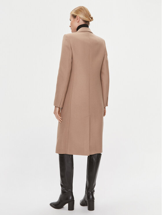 IVY OAK IVY OAK Gyapjú kabát Celina IO1123F1013 Bézs Slim Fit