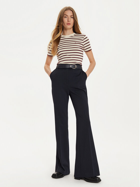 Tommy Hilfiger Tommy Hilfiger Tričko New Cody WW0WW40587 Écru Slim Fit