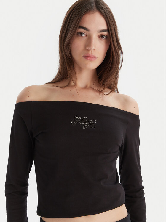 HUGO HUGO Bluză Dolder 50546931 Negru Slim Fit