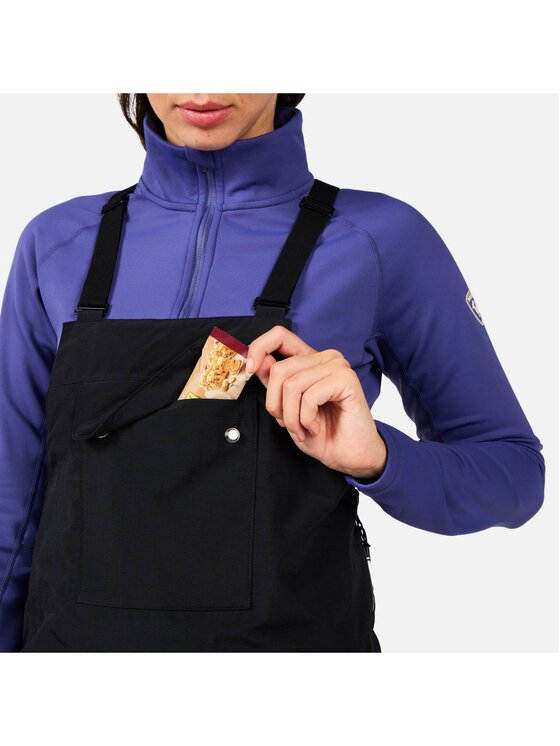 Rossignol Rossignol Spodnie narciarskie W Outerlimits Insulated Bib Czarny Relaxed Fit