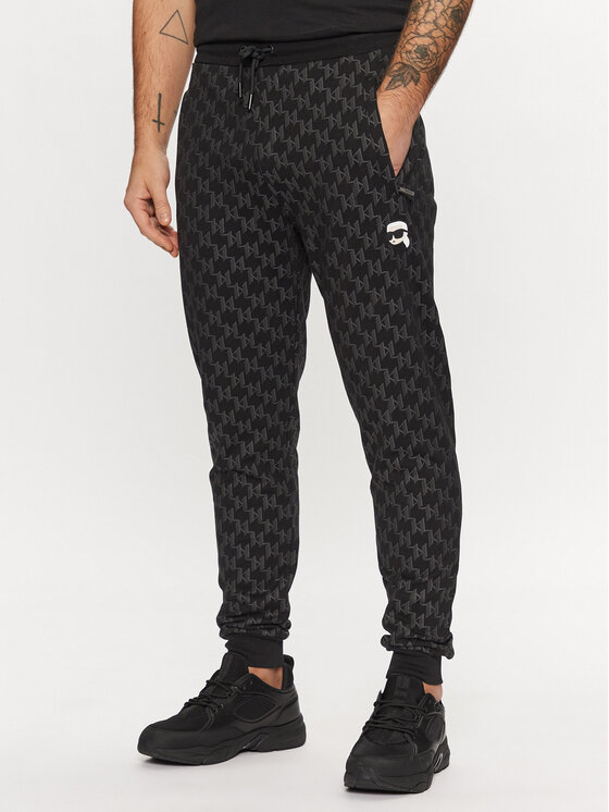 KARL LAGERFELD KARL LAGERFELD Pantaloni trening 705096 551951 Negru Regular Fit